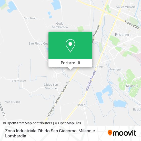 Mappa Zona Industriale Zibido San Giacomo