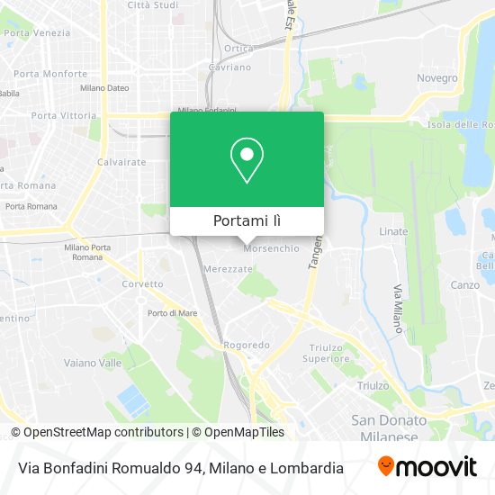Mappa Via Bonfadini Romualdo 94