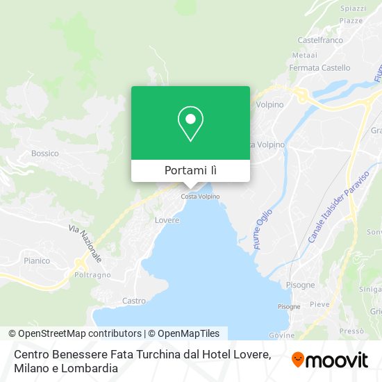 Mappa Centro Benessere Fata Turchina dal Hotel Lovere