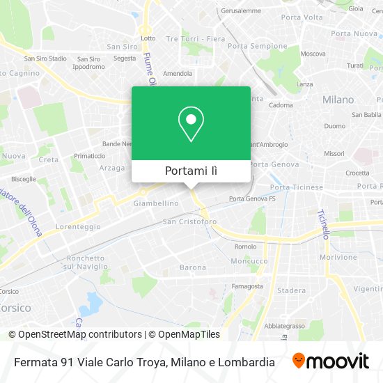 Mappa Fermata 91 Viale Carlo Troya