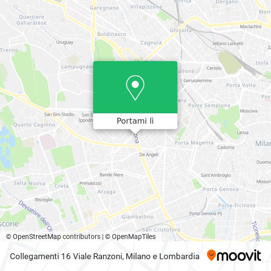 Mappa Collegamenti 16 Viale Ranzoni