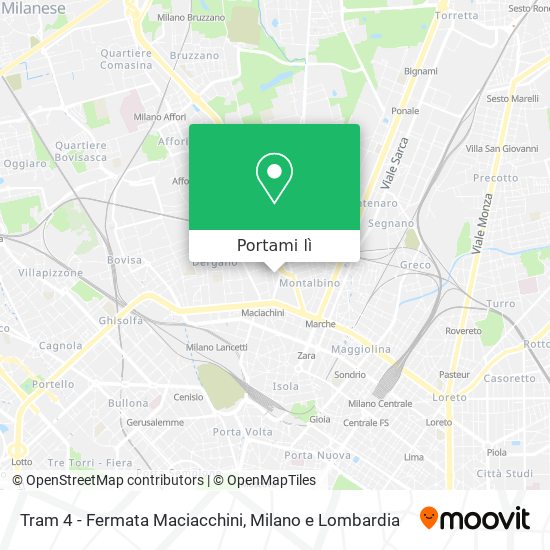 Mappa Tram 4 - Fermata Maciacchini