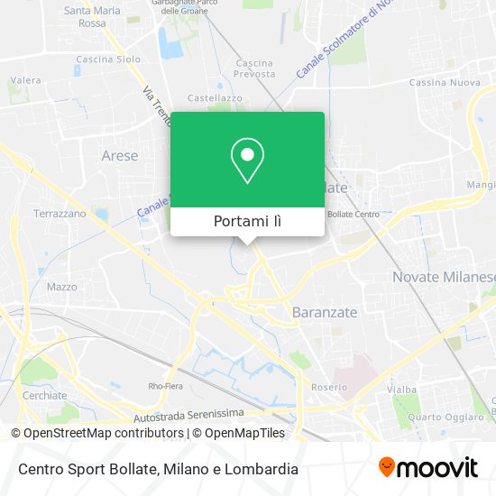 Mappa Centro Sport Bollate