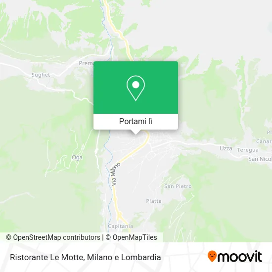 Mappa Ristorante Le Motte