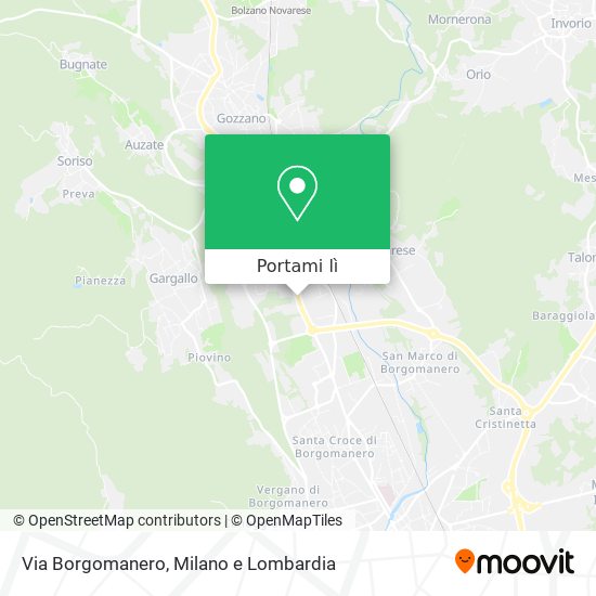 Mappa Via Borgomanero