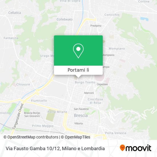 Mappa Via Fausto Gamba 10/12