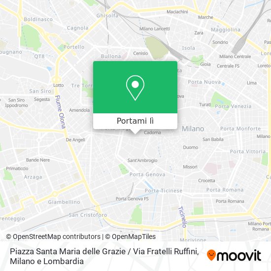 Mappa Piazza Santa Maria delle Grazie / Via Fratelli Ruffini