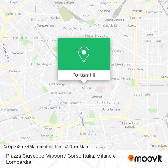 Mappa Piazza Giuseppe Missori / Corso Italia