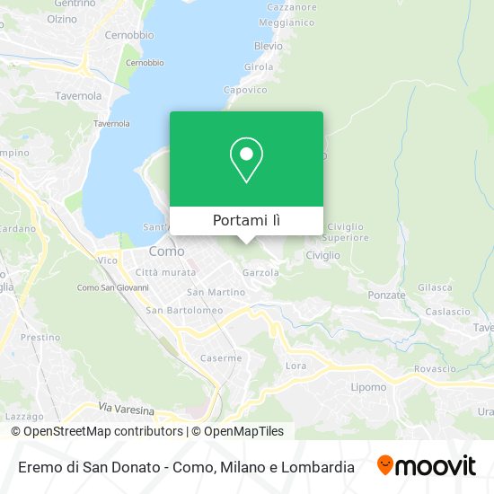 Mappa Eremo di San Donato - Como