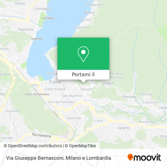 Mappa Via Giuseppe Bernasconi
