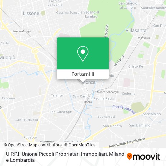 Mappa U.P.P.I. Unione Piccoli Proprietari Immobiliari