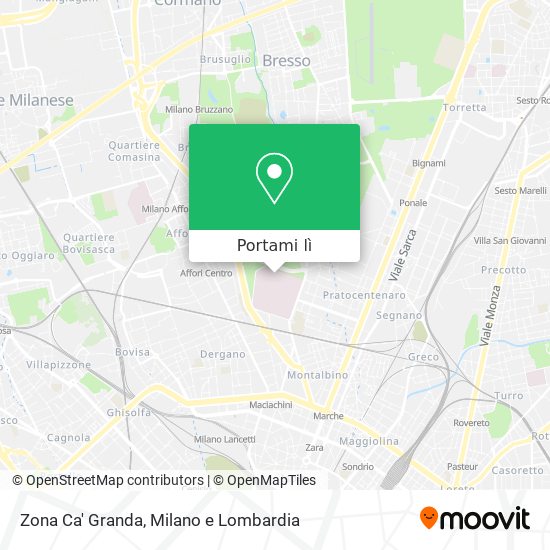 Mappa Zona Ca' Granda