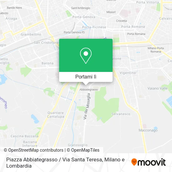 Mappa Piazza Abbiategrasso / Via Santa Teresa