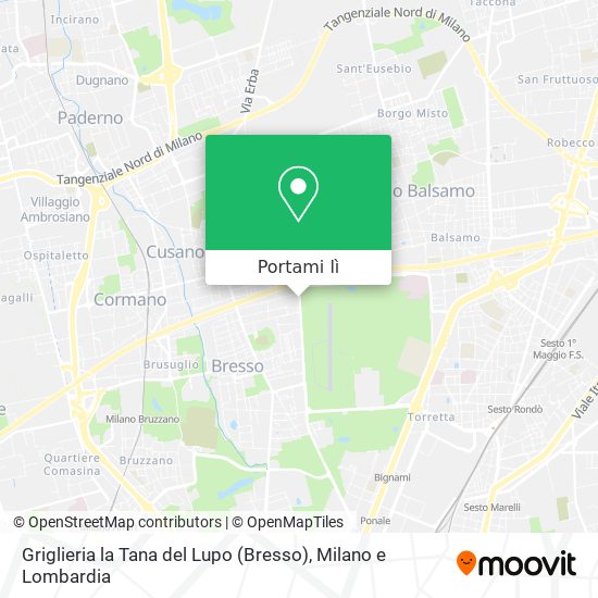 Mappa Griglieria la Tana del Lupo (Bresso)