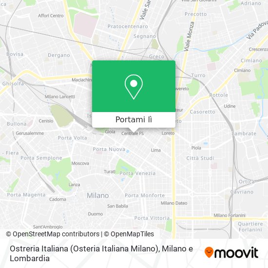 Mappa Ostreria Italiana (Osteria Italiana Milano)