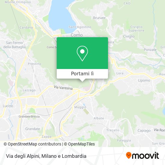 Mappa Via degli Alpini
