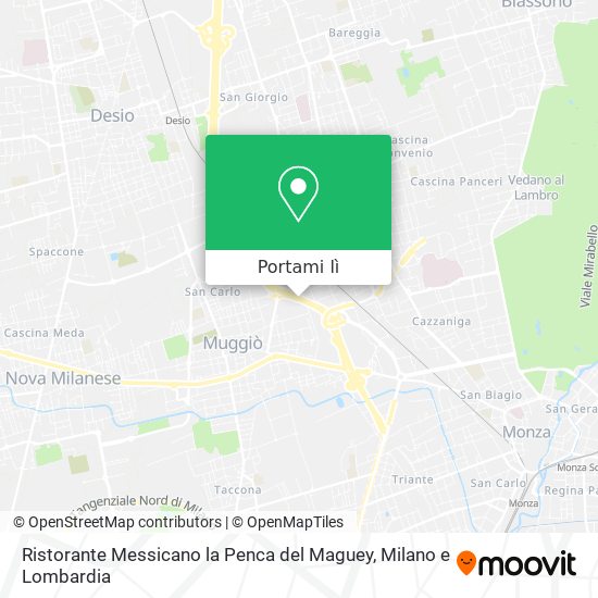Mappa Ristorante Messicano la Penca del Maguey