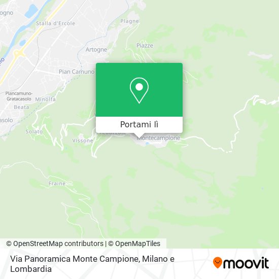 Mappa Via Panoramica Monte Campione