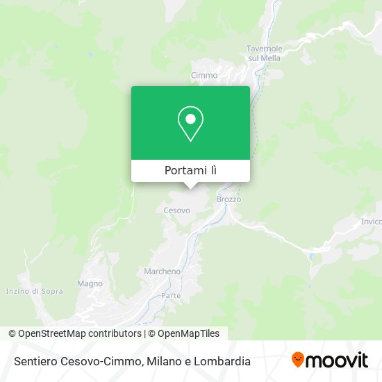 Mappa Sentiero Cesovo-Cimmo