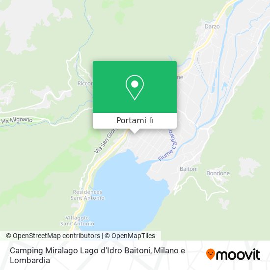 Mappa Camping Miralago Lago d'Idro Baitoni