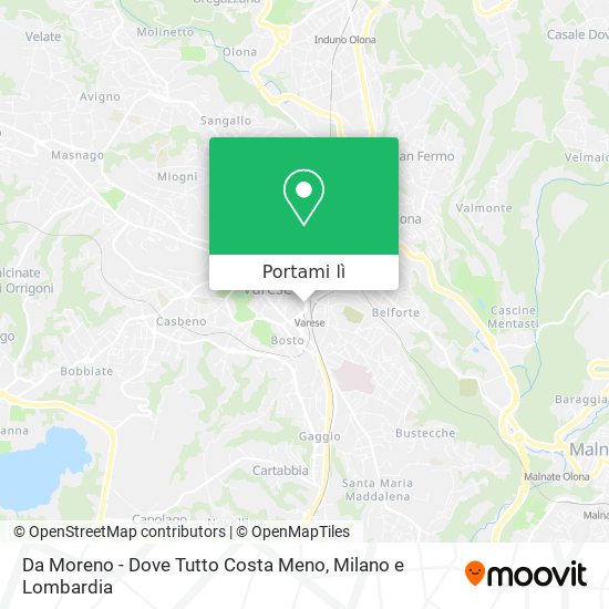 Mappa Da Moreno - Dove Tutto Costa Meno
