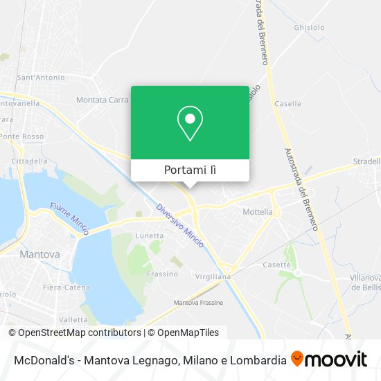 Mappa McDonald's - Mantova Legnago