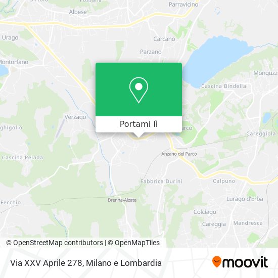Mappa Via XXV Aprile 278