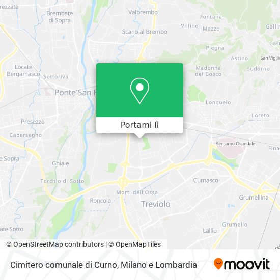 Mappa Cimitero comunale di Curno