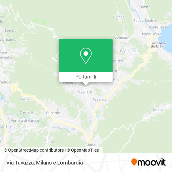 Mappa Via Tavazza