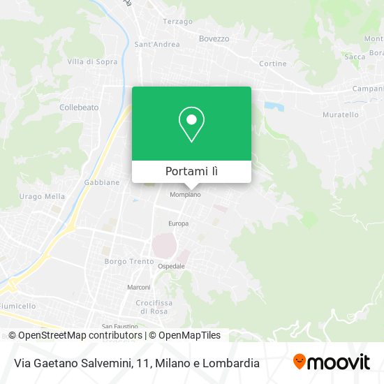 Mappa Via Gaetano Salvemini, 11