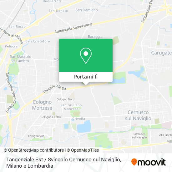Mappa Tangenziale Est / Svincolo Cernusco sul Naviglio