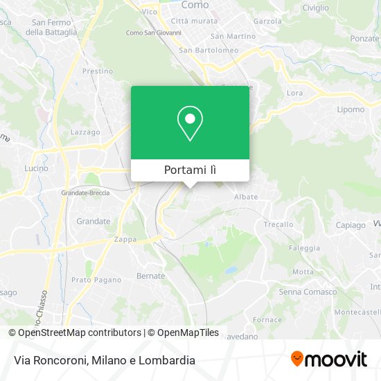Mappa Via Roncoroni