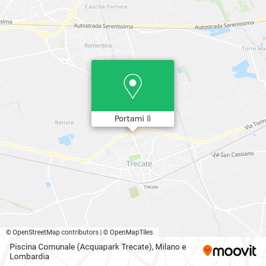 Mappa Piscina Comunale (Acquapark Trecate)