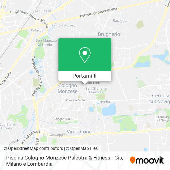Mappa Piscina Cologno Monzese Palestra & Fitness - Gis