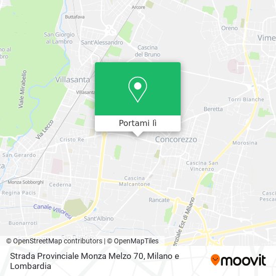 Mappa Strada Provinciale Monza Melzo 70