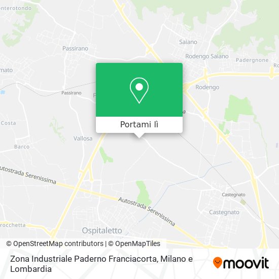 Mappa Zona Industriale Paderno Franciacorta