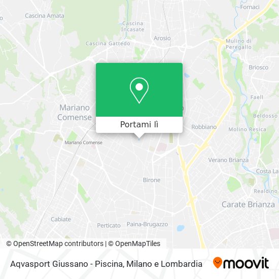 Mappa Aqvasport Giussano - Piscina