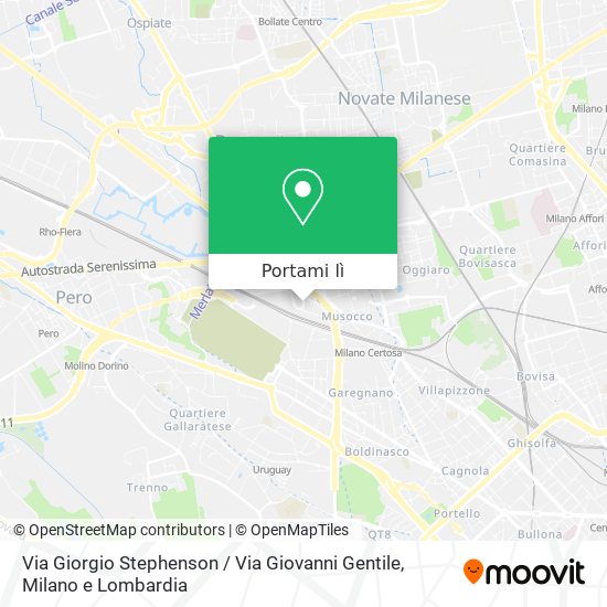 Mappa Via Giorgio Stephenson / Via Giovanni Gentile