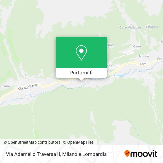 Mappa Via Adamello Traversa II