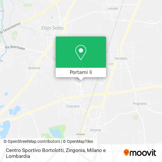 Mappa Centro Sportivo Bortolotti, Zingonia