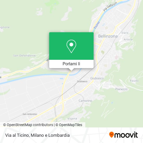Mappa Via al Ticino