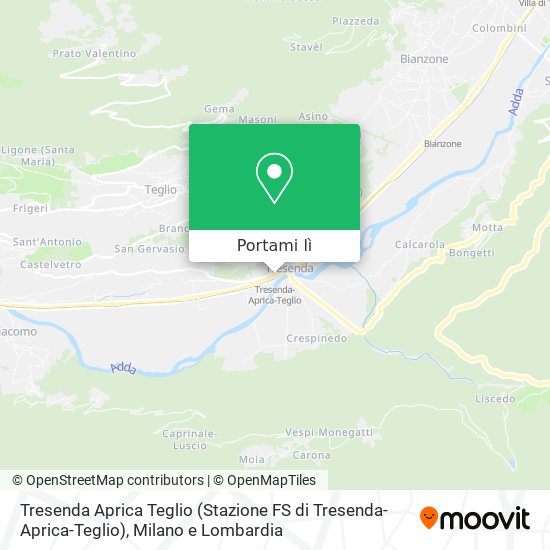 Mappa Tresenda Aprica Teglio (Stazione FS di Tresenda-Aprica-Teglio)