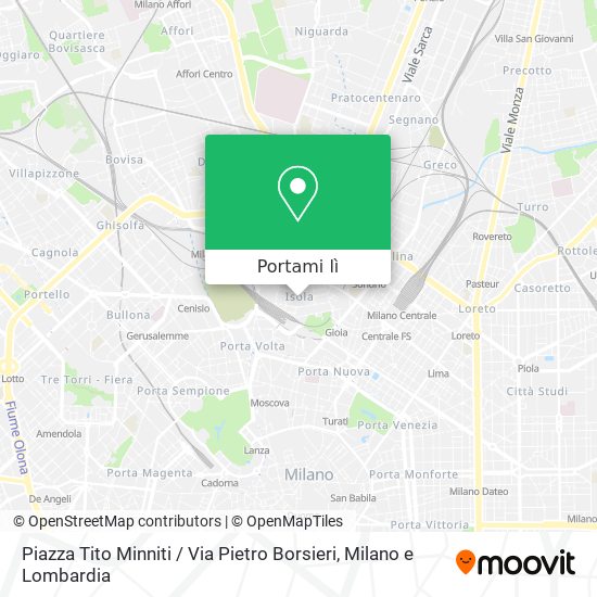 Mappa Piazza Tito Minniti / Via Pietro Borsieri