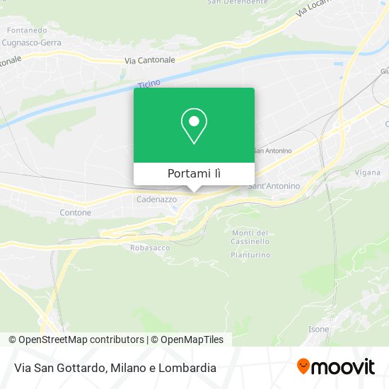 Mappa Via San Gottardo