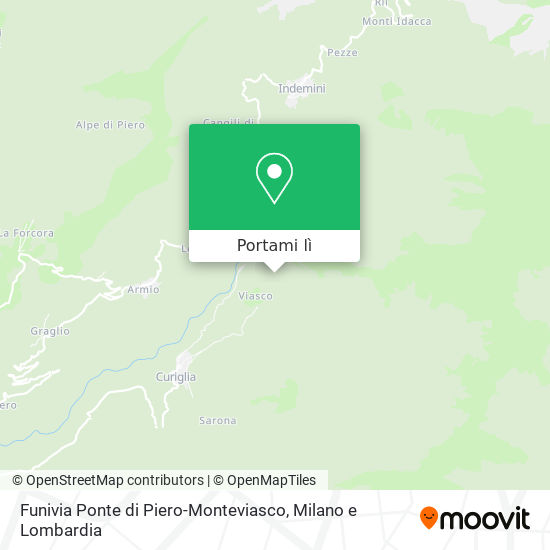 Mappa Funivia Ponte di Piero-Monteviasco