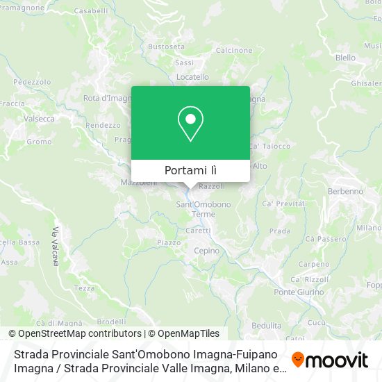 Mappa Strada Provinciale Sant'Omobono Imagna-Fuipano Imagna / Strada Provinciale Valle Imagna