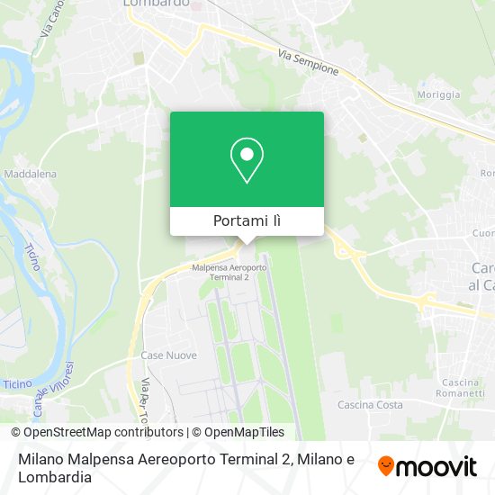 Mappa Milano Malpensa Aereoporto Terminal 2
