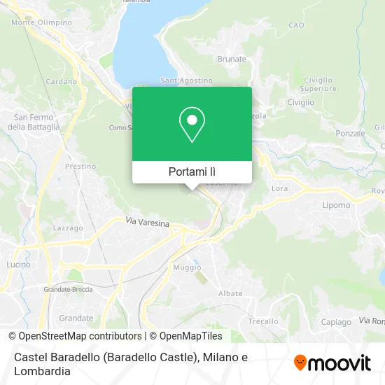 Mappa Castel Baradello (Baradello Castle)