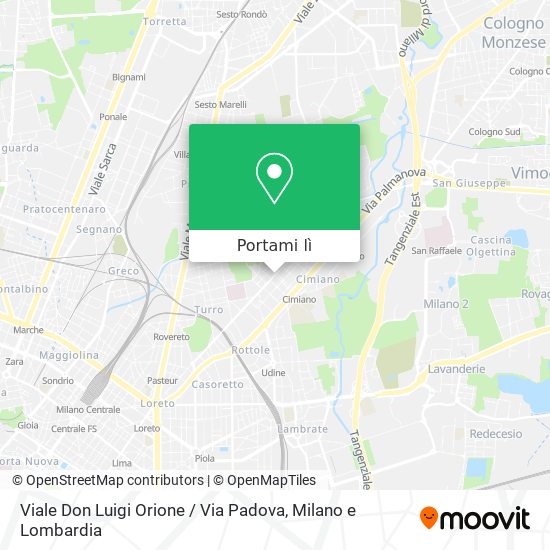 Mappa Viale Don Luigi Orione / Via Padova