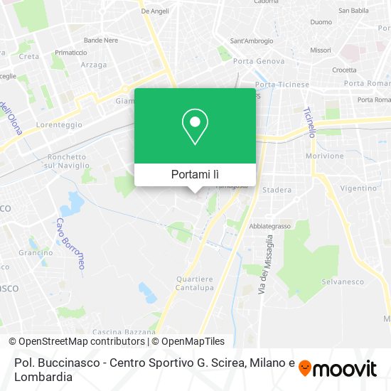 Mappa Pol. Buccinasco - Centro Sportivo G. Scirea